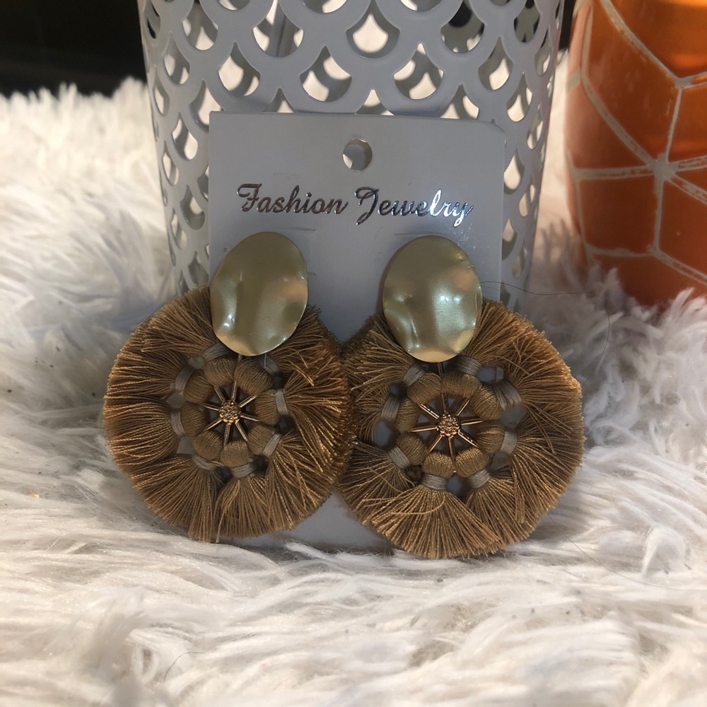 Round Tassel Earrings
